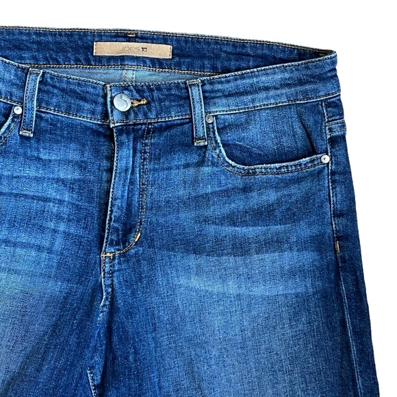 Joe’s Women’s Sz 29 Mid Rise Denim Shorts Bermuda Long Frayed Hem Stretch Jean - Picture 5 of 13